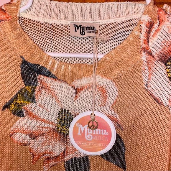 Show Me Your Mumu cropped varsity sweater in Sweet Magnolia Knit- NWT - Picture 4 of 4